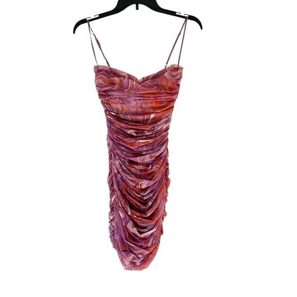 House of CB Ella Swirl Ruched Bodycon Club Cocktail Mini Dress size XS - Picture 3 of 10